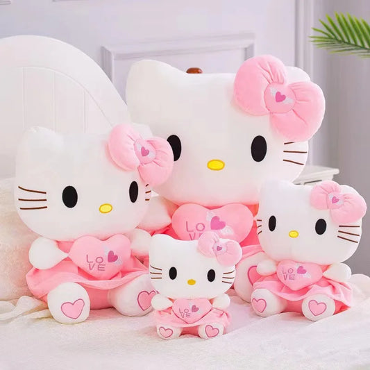 Peluche Hello Kitty – Avec Cœur « Love » en 3 tailles